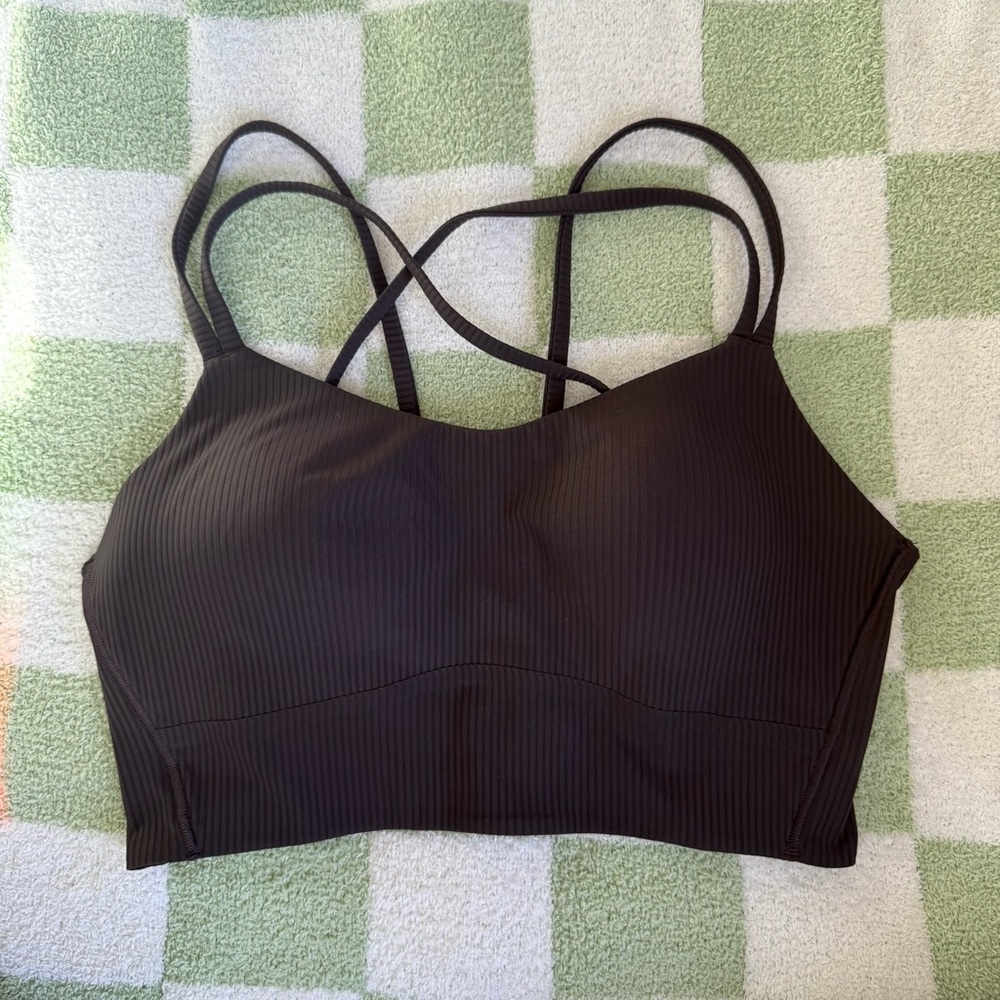lululemon like a cloud ribbed longline bra (b/c cup)